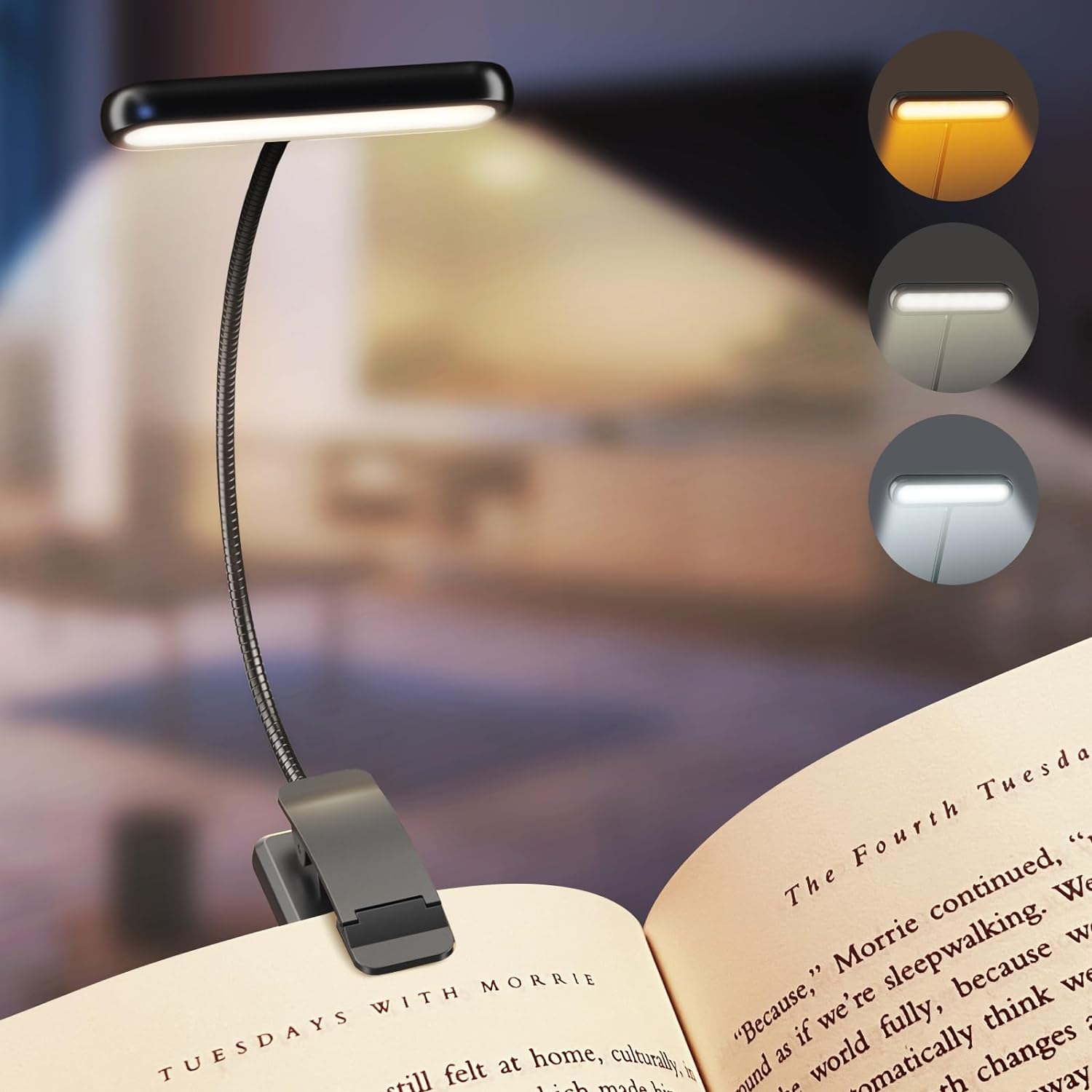 Book Light Flexible - LED Book Light Reading Light Eye