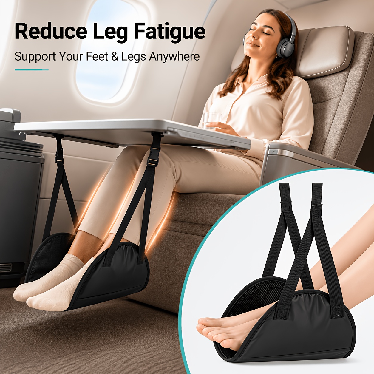 Travel Accessories For Train - 1PCS Adjustable Travel Foot Rest Hanger