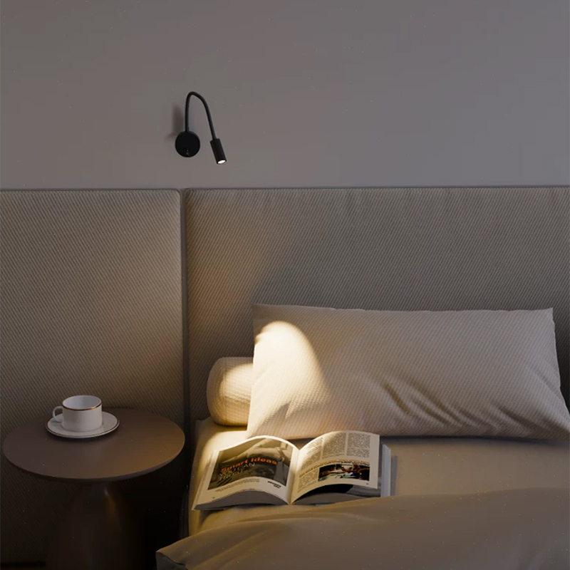 Book Light Flexible - Gooseneck Reading Wall Lamp LED 3W