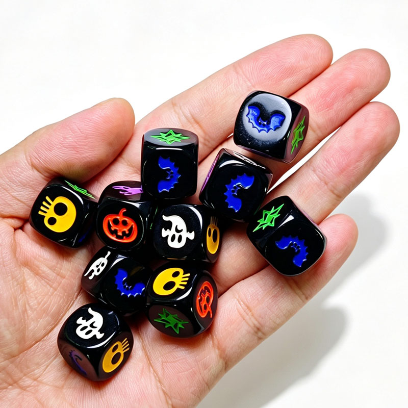 Travel Accessories Best - Party Dice Acrylic 16MM Halloween Theme