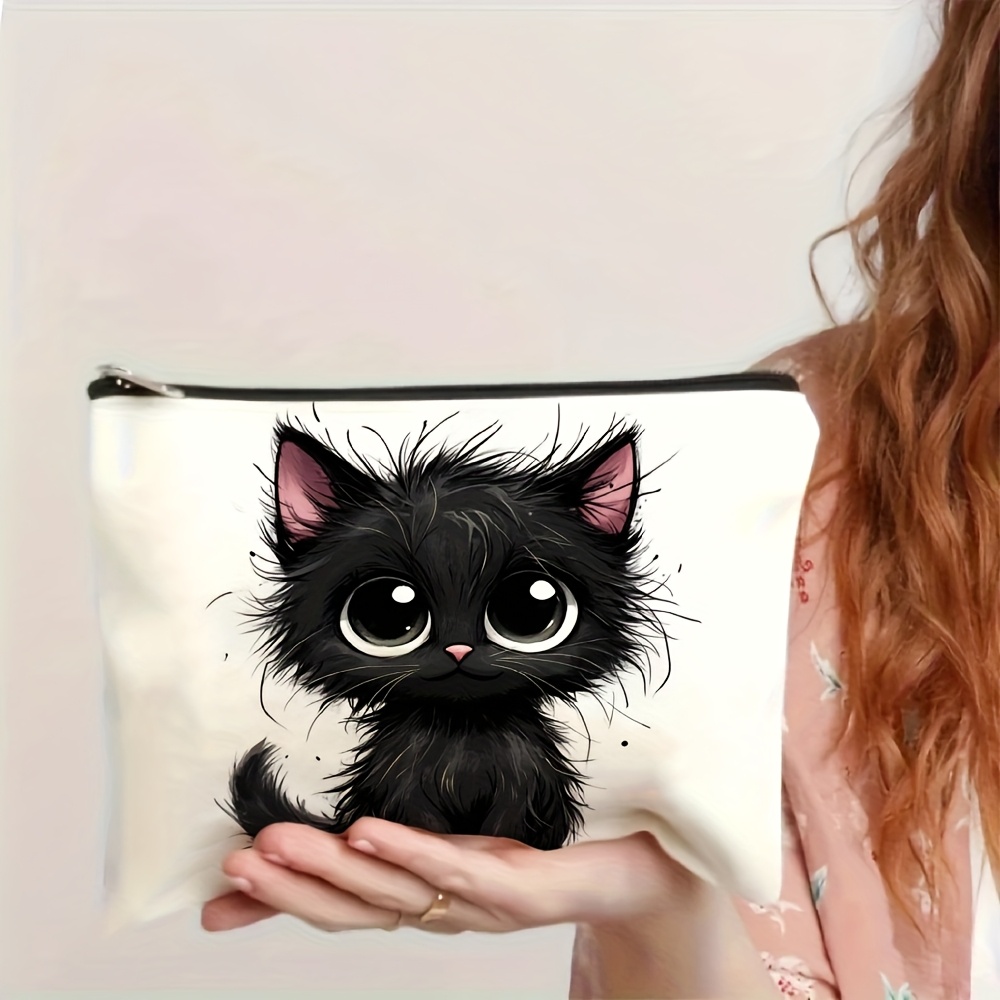 A Cute cat print cosmetic bag  - огляд і ціна Travel Accessories Toiletries