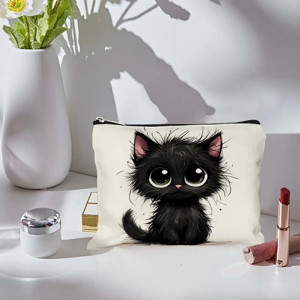 A Cute cat print cosmetic bag  - огляд і ціна Travel Accessories Toiletries