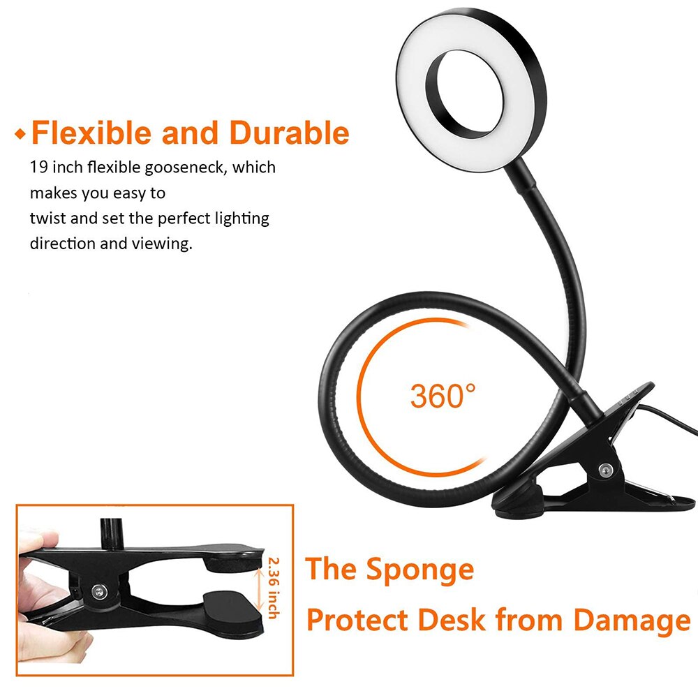 48 LEDs Desk Lamp Clip USB Boo - огляд і ціна Book Light Flexible