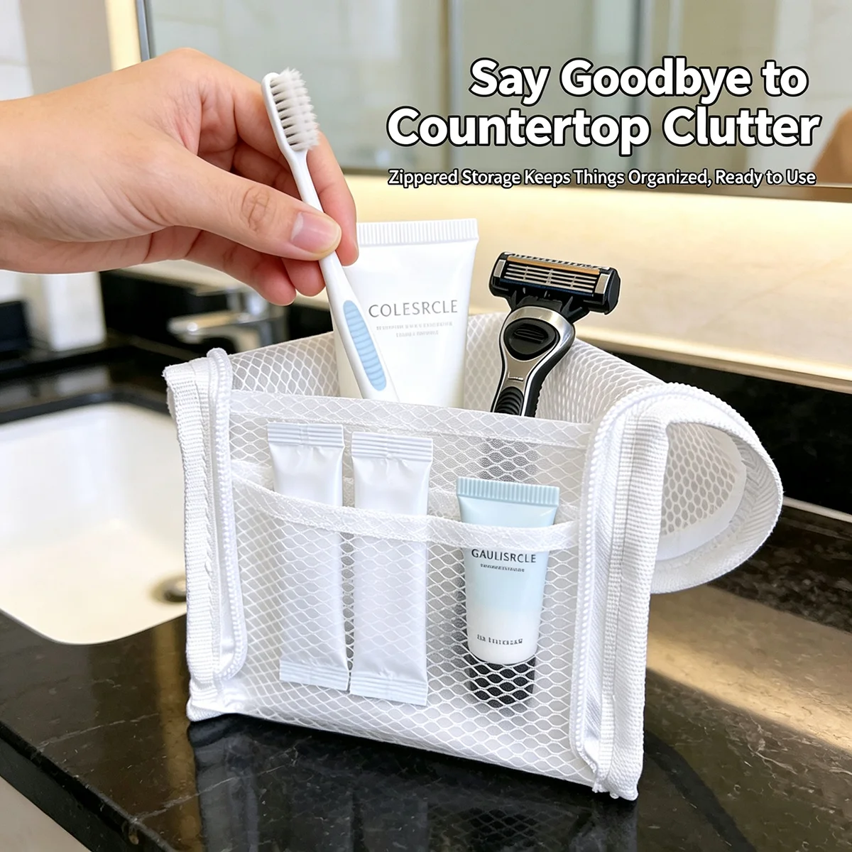 Standing Mesh Toiletry Bag for - огляд і ціна Travel Accessories Toiletries