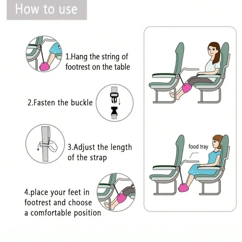 Portable Adjustable Footrest H - огляд і ціна Travel Accessories For Train