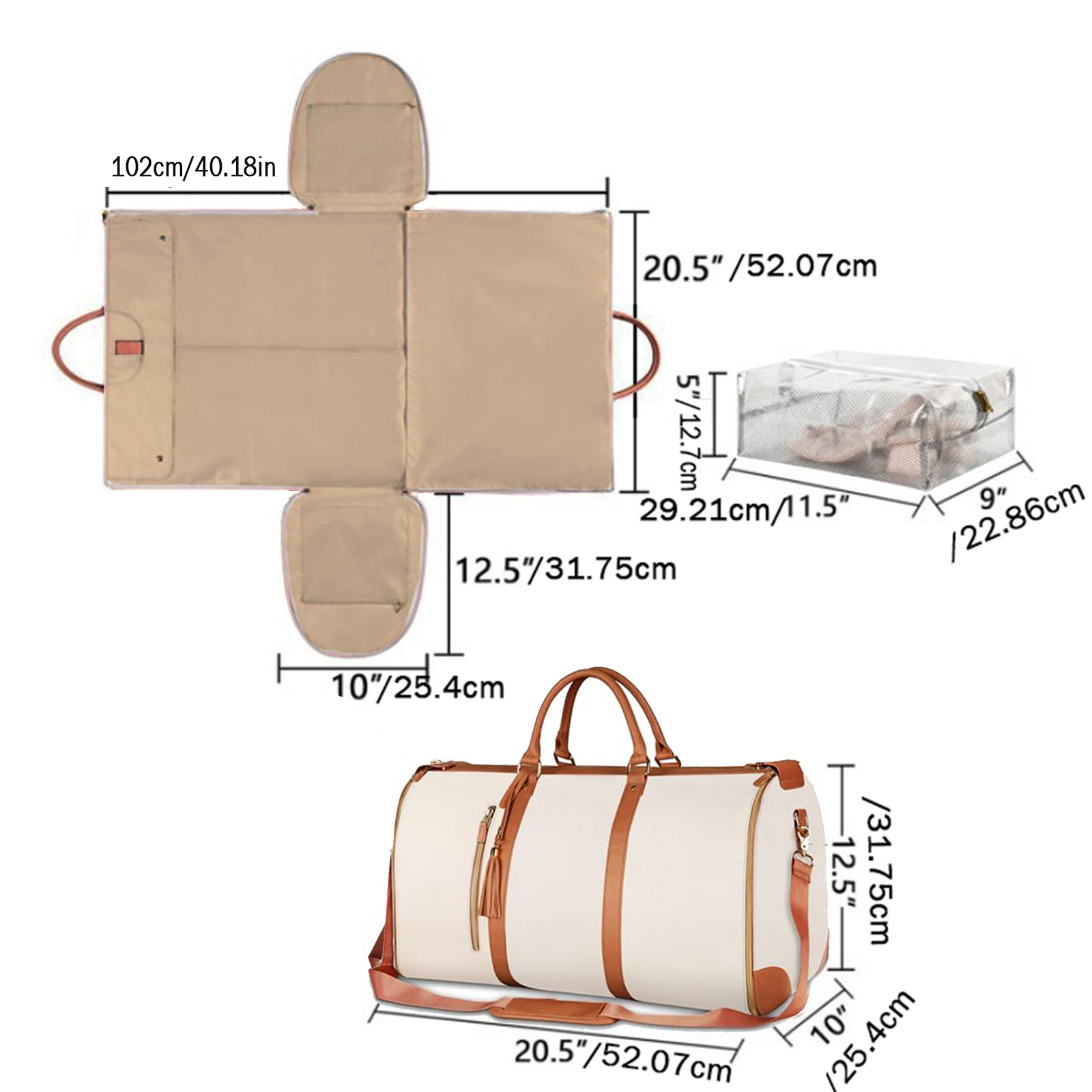 Fashion Large PU Folding Suit  - огляд і ціна Travel Accessories Organiser