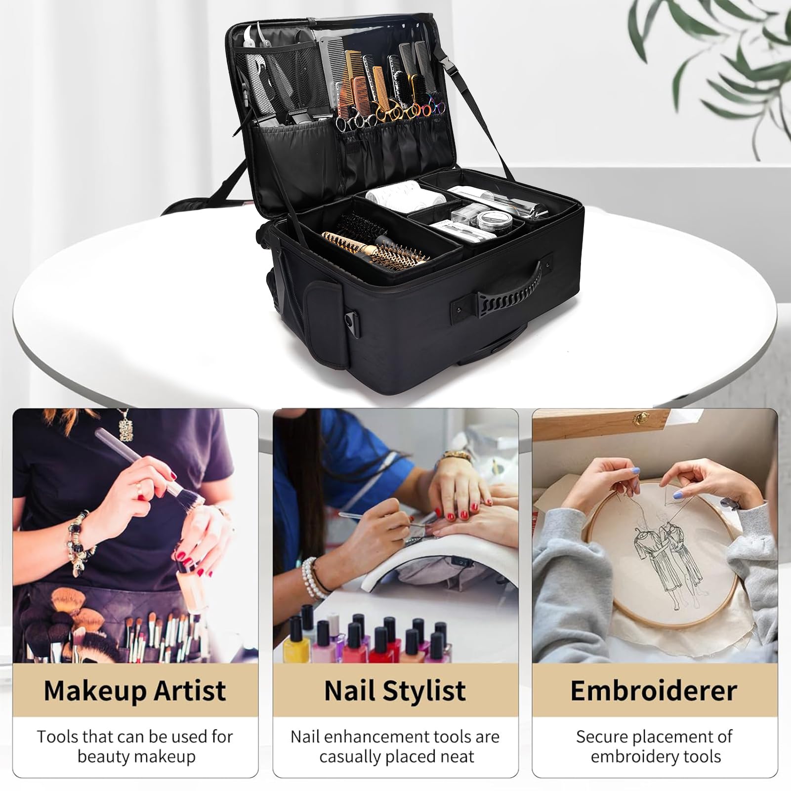Salon Rolling Makeup Case Trai - огляд і ціна Travel Accessories For Train