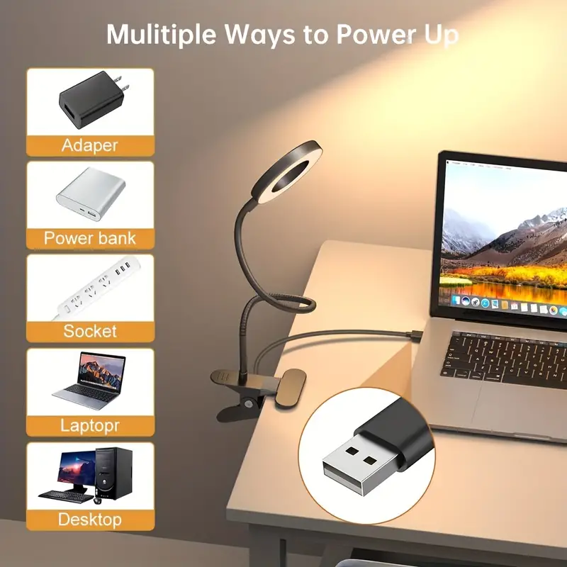 48 LEDs Clip on Desk Lamp 360° - огляд і ціна Book Light Flexible