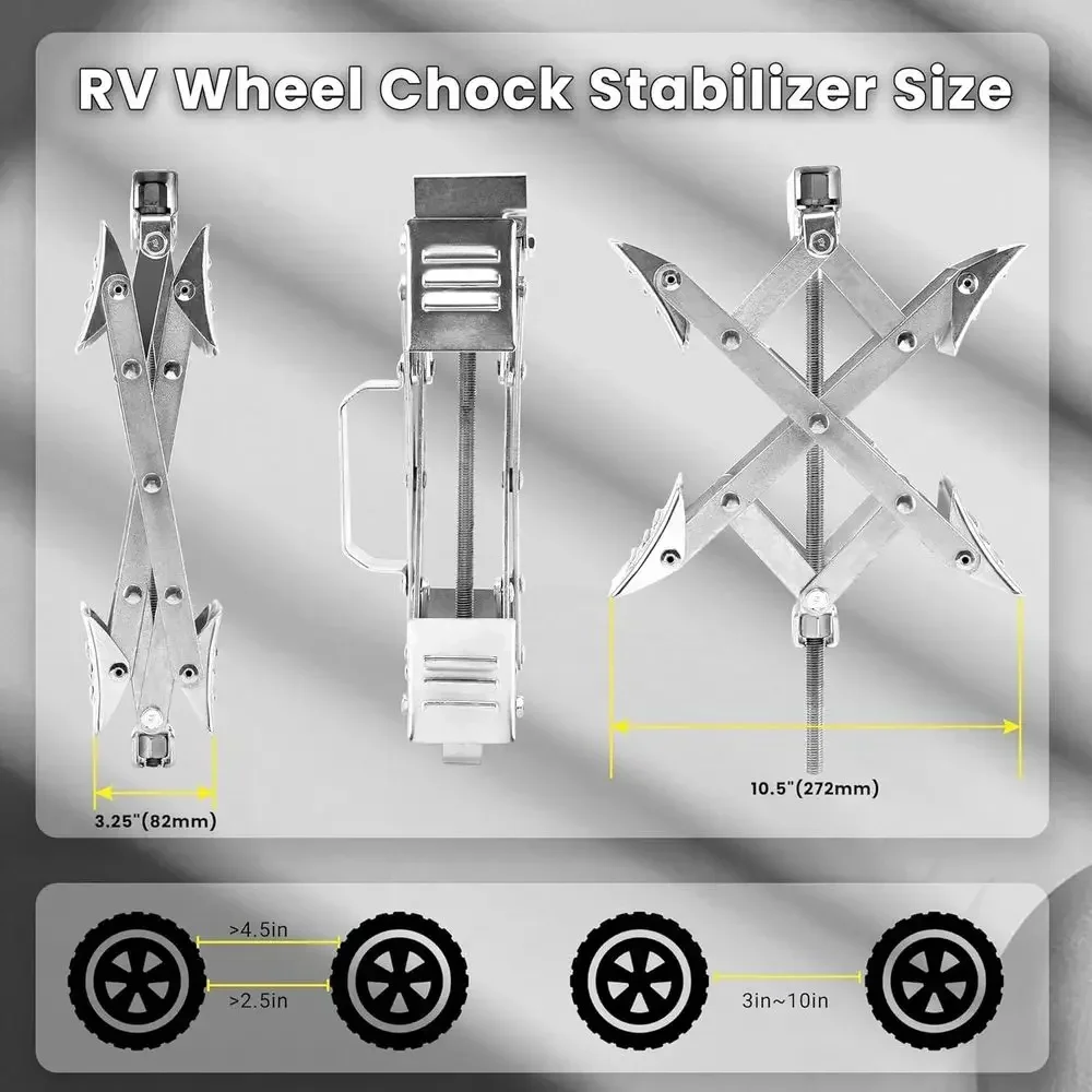 X-Shaped RV Wheel Chock Fit 3. - огляд і ціна Travel Accessories