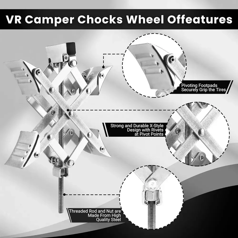 X-Shaped RV Wheel Chock Fit 3. - огляд і ціна Travel Accessories
