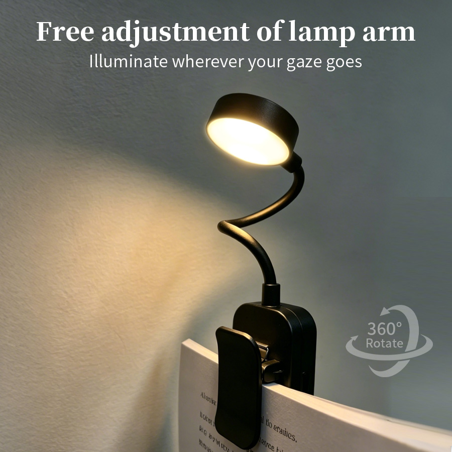 LED Desk Lamp Rechargeable Cli - огляд і ціна Book Light Flexible
