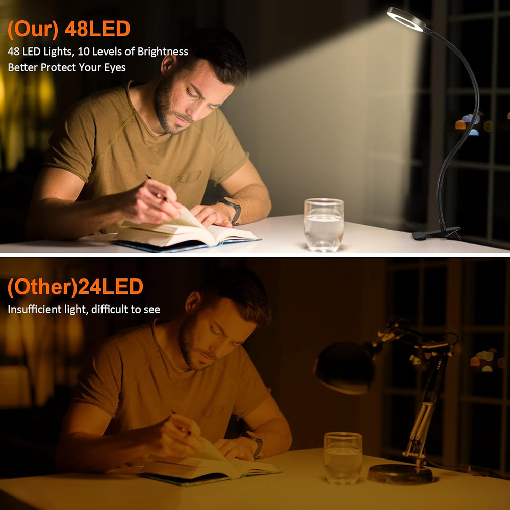 360° Flexible 48 LEDs Desk Lam - огляд і ціна Book Light Flexible
