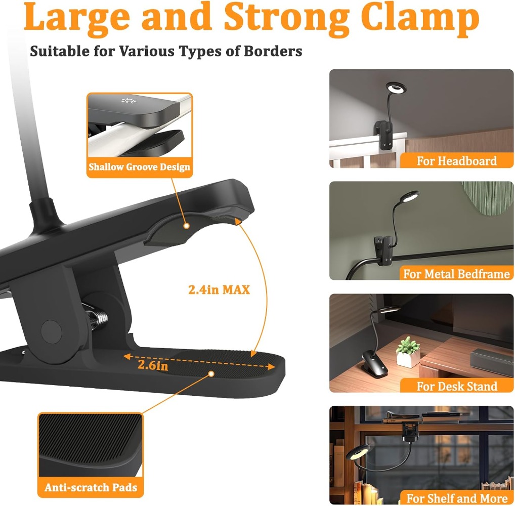 Rechargeable Clip Light, LED B - огляд і ціна Book Light Flexible