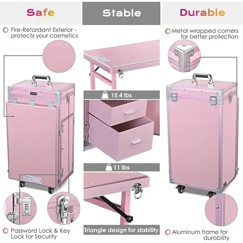 Rolling Manicure Table Foldabl - огляд і ціна Travel Accessories For Train
